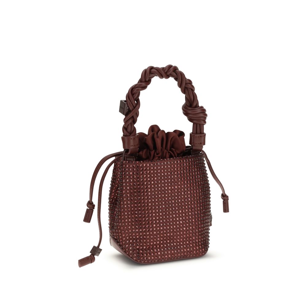 Bordeaux Handtasche aus recyceltem Polyester