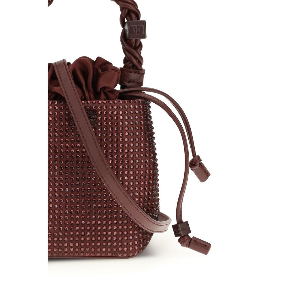 Bordeaux Handtasche aus recyceltem Polyester