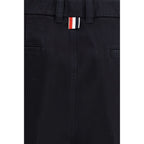 Blue Polyester Bermuda Shorts