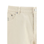 Brunello Cucinelli White Cotton Jeans Denim