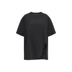 Schwarzes Baumwoll-T-Shirt