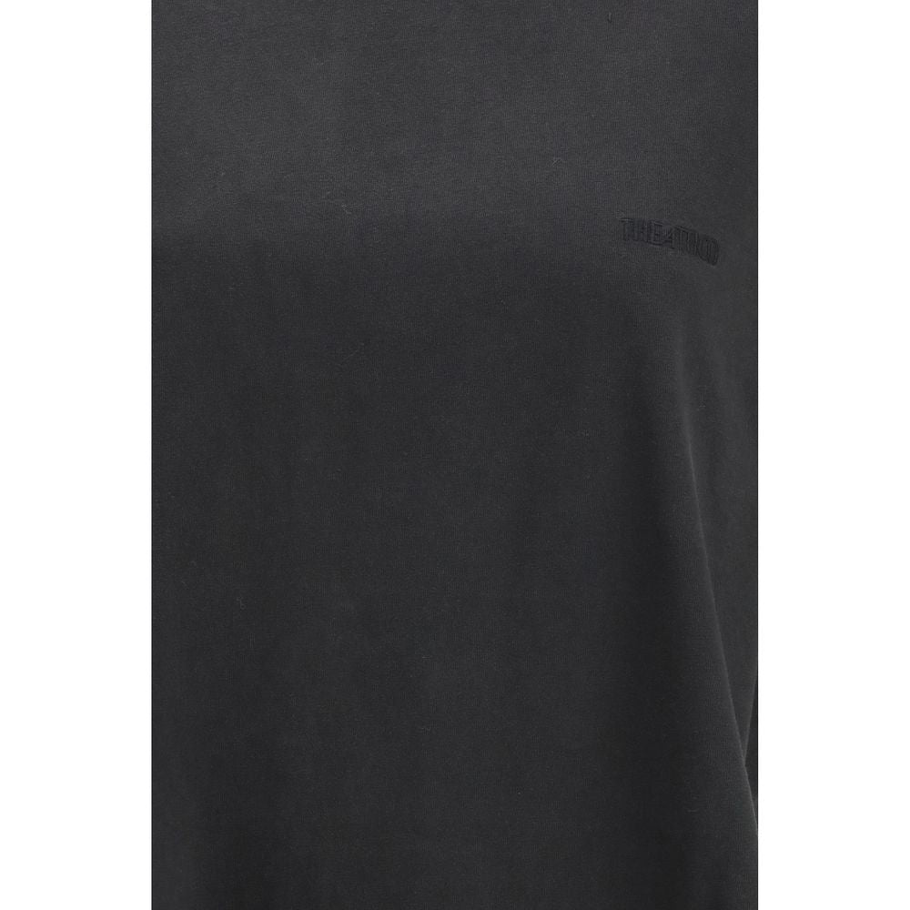Schwarzes Baumwoll-T-Shirt