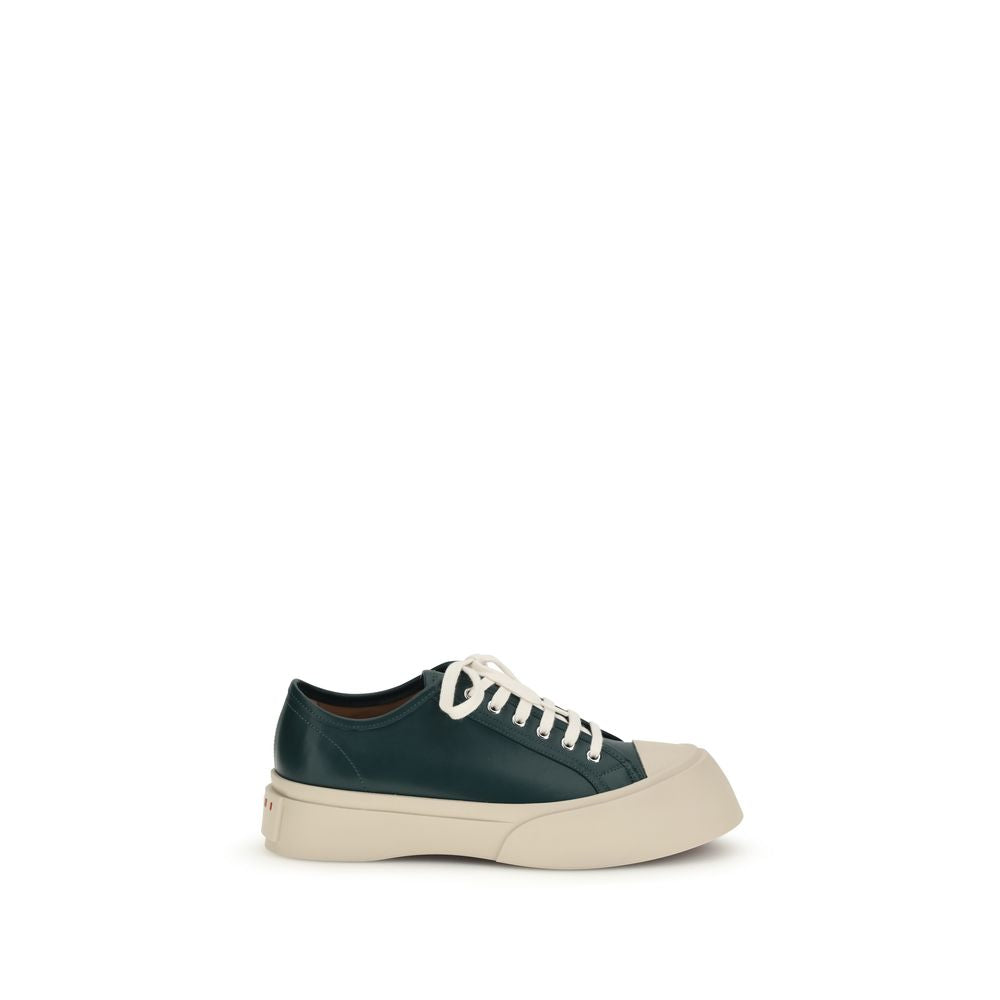 Schwarze Plateausneaker aus Kalbsleder