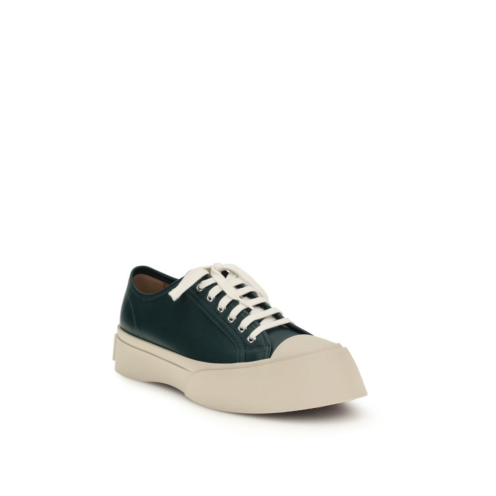 Schwarze Plateausneaker aus Kalbsleder