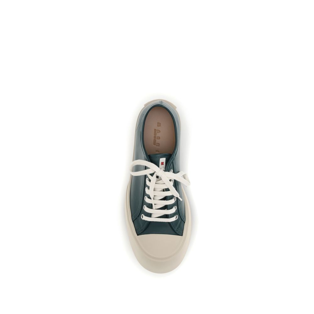 Schwarze Plateausneaker aus Kalbsleder