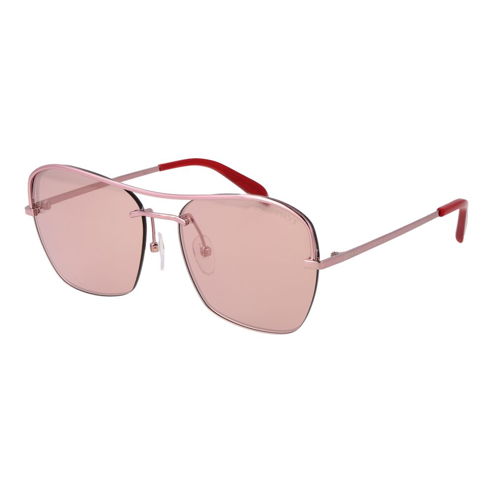 Roségoldene Metallsonnenbrille