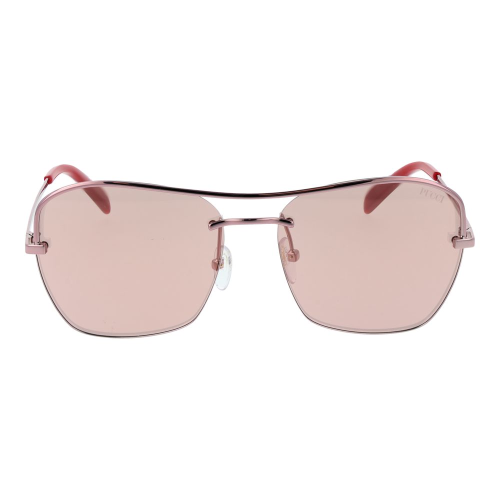 Roségoldene Metallsonnenbrille