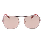 Roségoldene Metallsonnenbrille