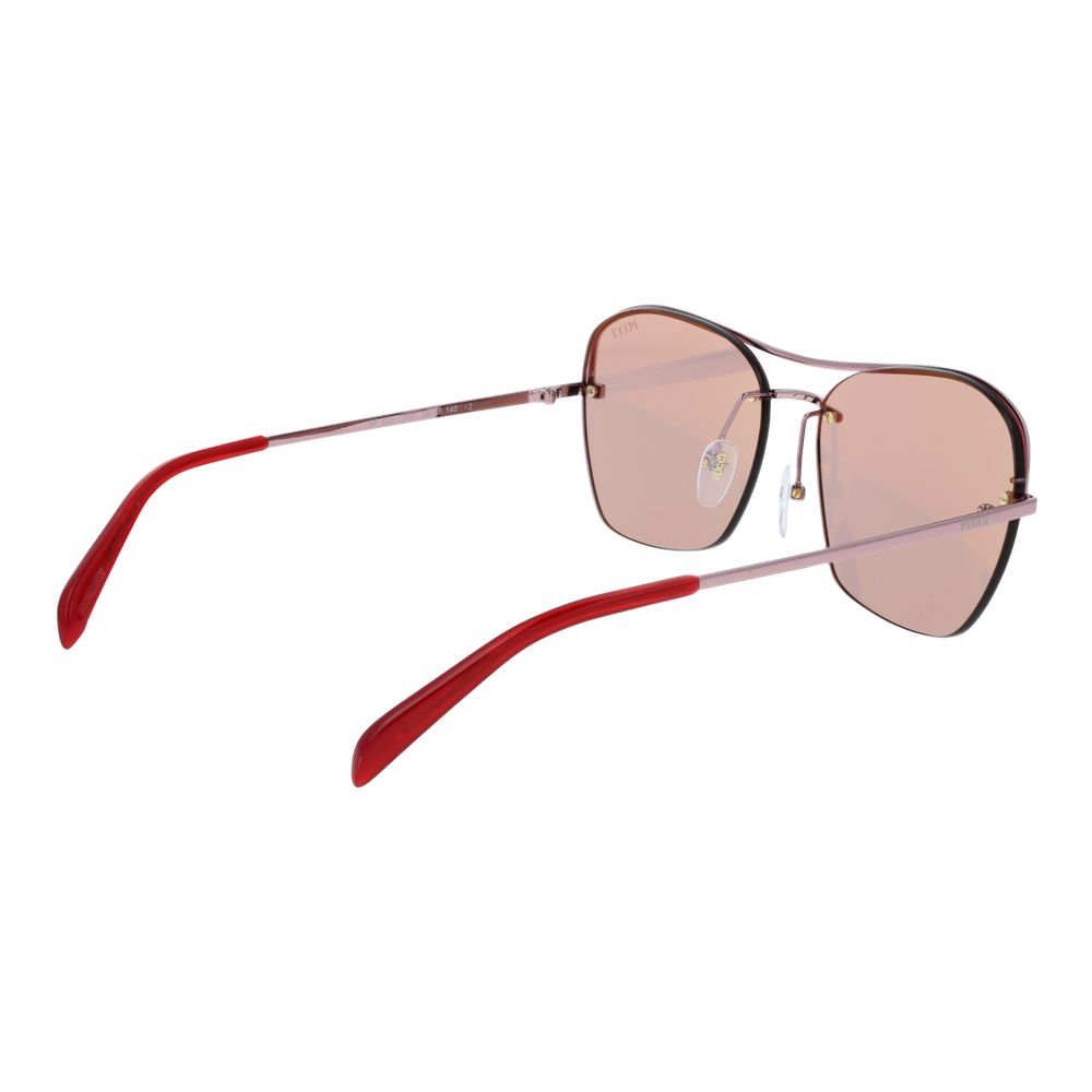 Roségoldene Metallsonnenbrille