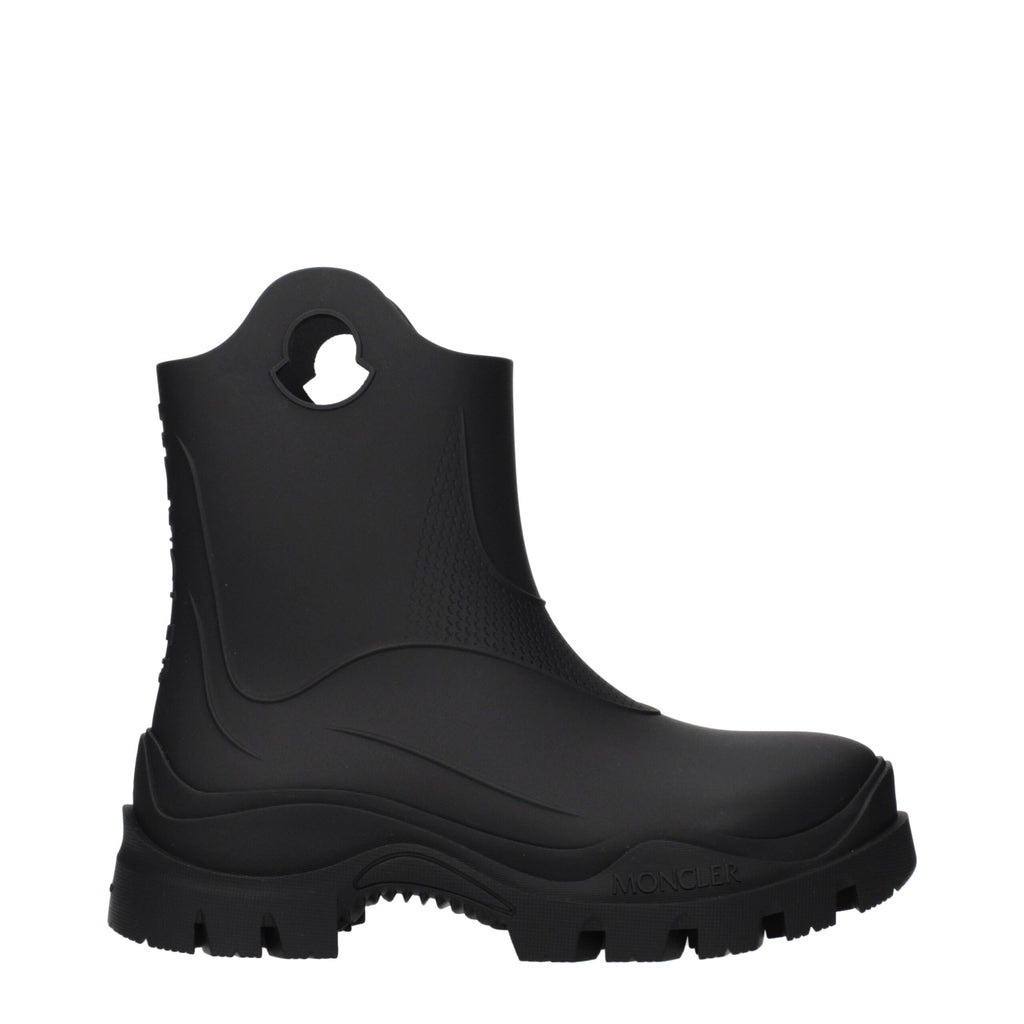 Black Cotton Ankle Boots