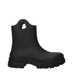 Black Cotton Ankle Boots