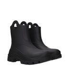 Black Cotton Ankle Boots
