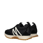 Black Fabric Low Top Sneakers