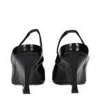 Black Leather Wedge Sandals
