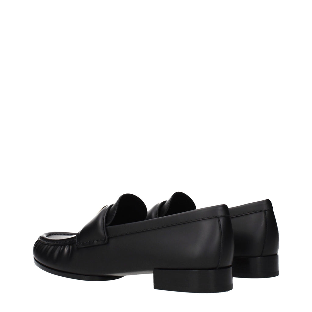 Mocassini slip-on in pelle nera