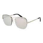 Sonnenbrille aus silbernem Metall