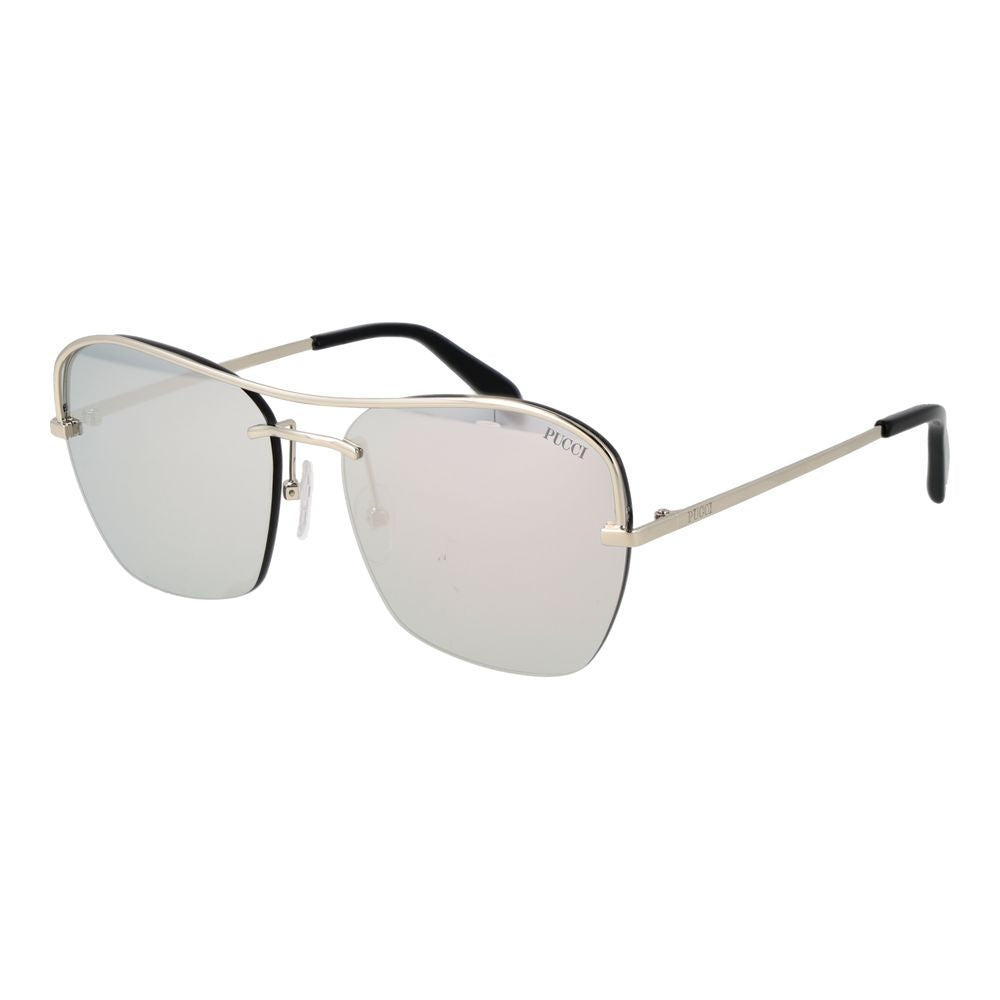 Sonnenbrille aus silbernem Metall