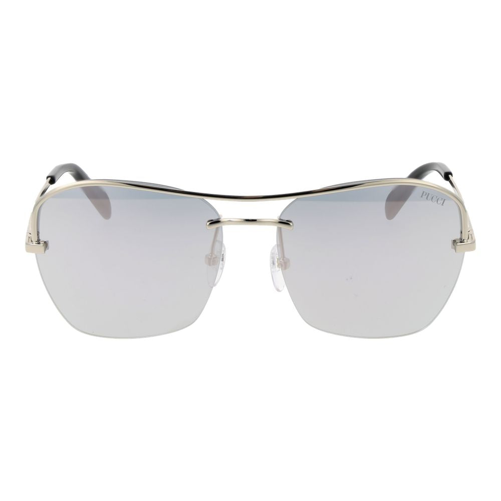 Sonnenbrille aus silbernem Metall