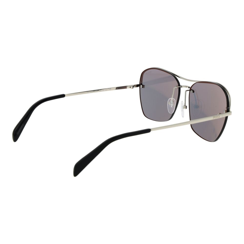 Sonnenbrille aus silbernem Metall