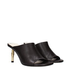 Black Leather High Heel Pumps