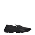 Schwarze Slip-On-Loafer aus Leder