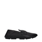 Schwarze Slip-On-Loafer aus Leder