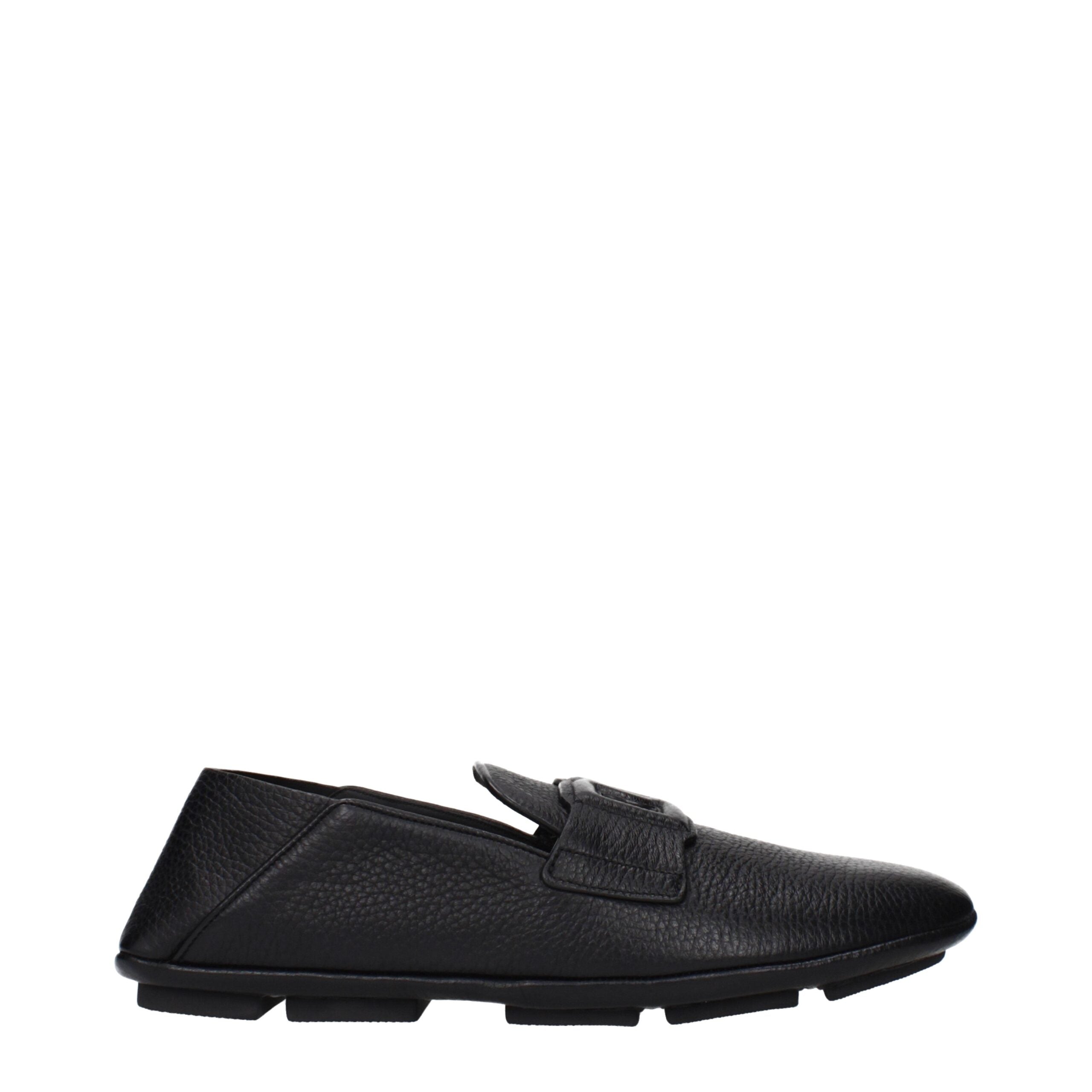 Mocassini slip-on in pelle nera