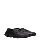 Schwarze Slip-On-Loafer aus Leder