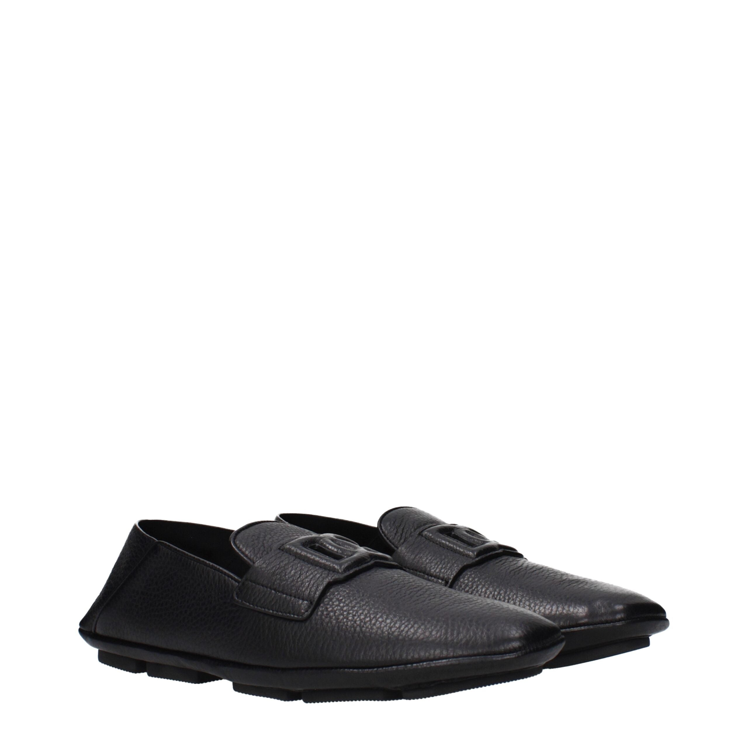 Mocassini slip-on in pelle nera