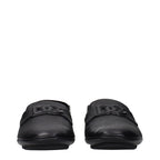 Schwarze Slip-On-Loafer aus Leder
