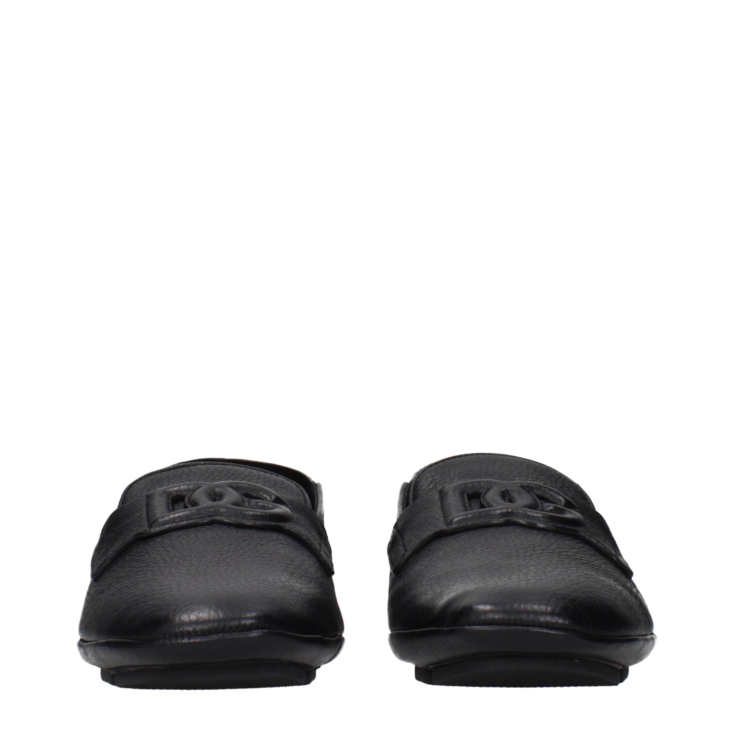 Mocassini slip-on in pelle nera
