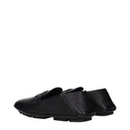 Schwarze Slip-On-Loafer aus Leder