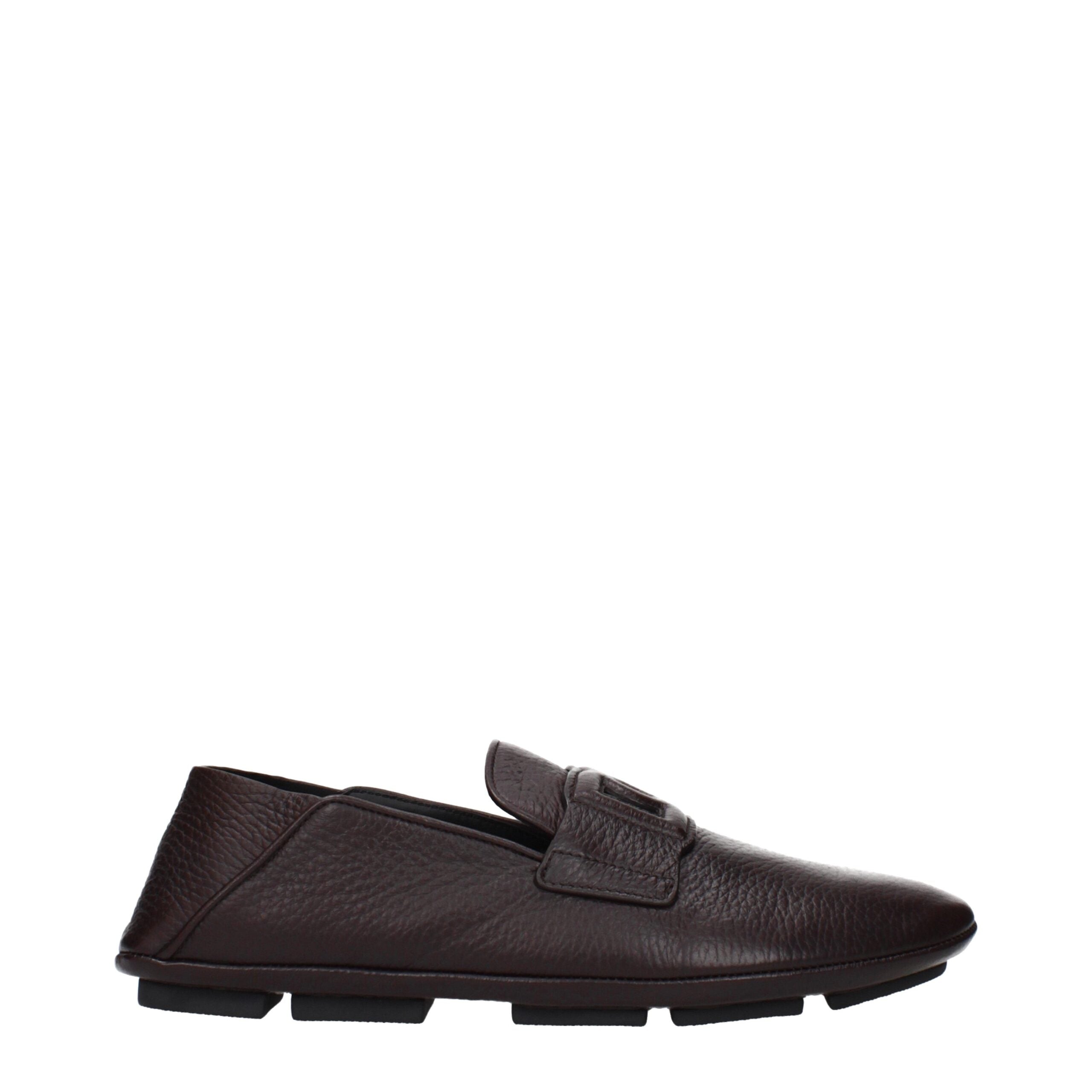 Mocassini slip-on in pelle marrone