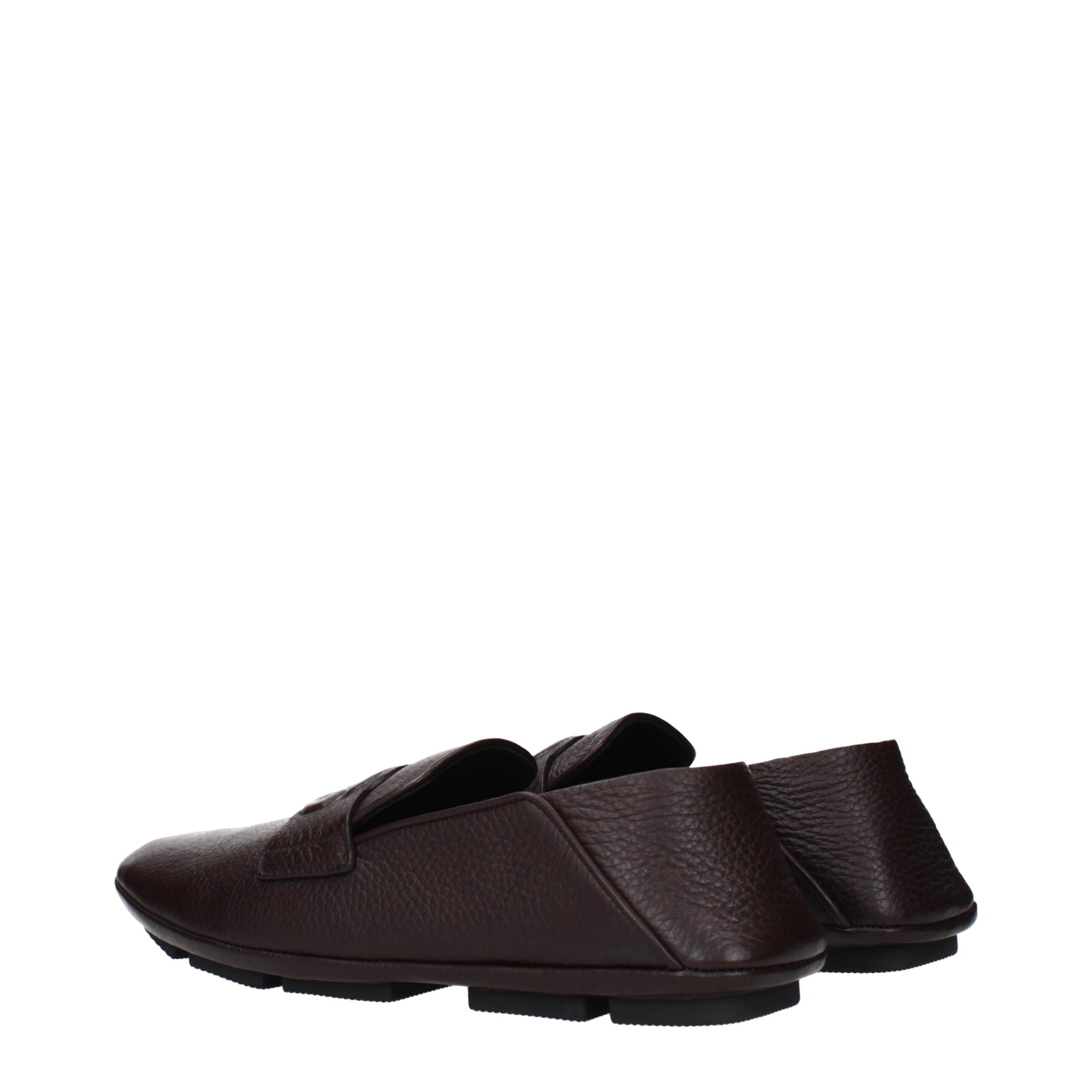 Mocassini slip-on in pelle marrone