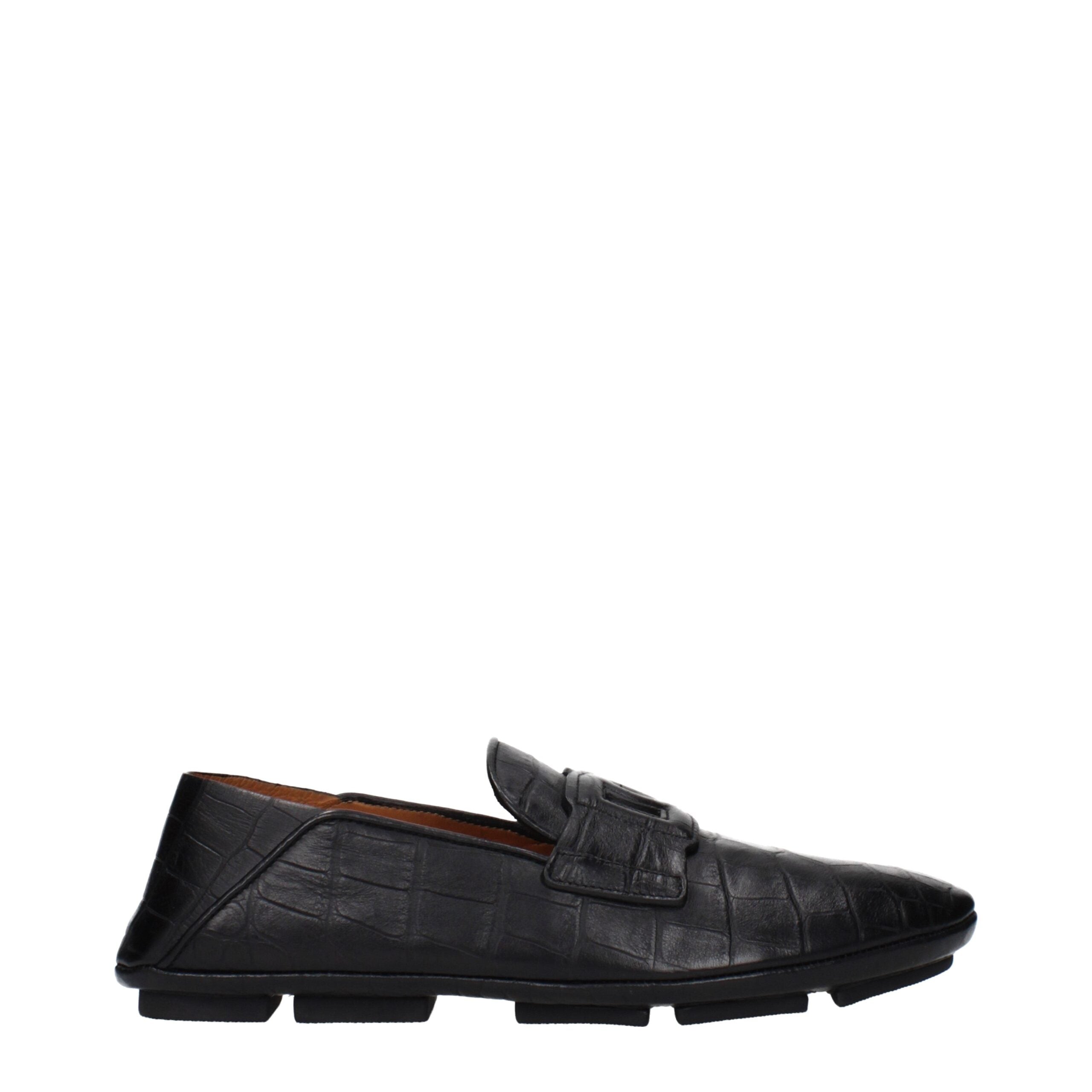 Mocassini slip-on in pelle nera