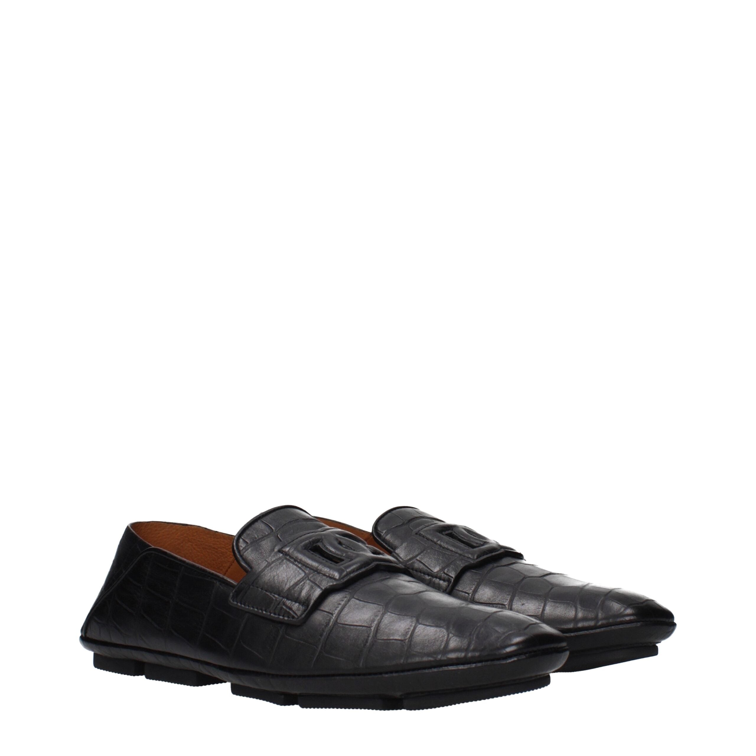 Mocassini slip-on in pelle nera