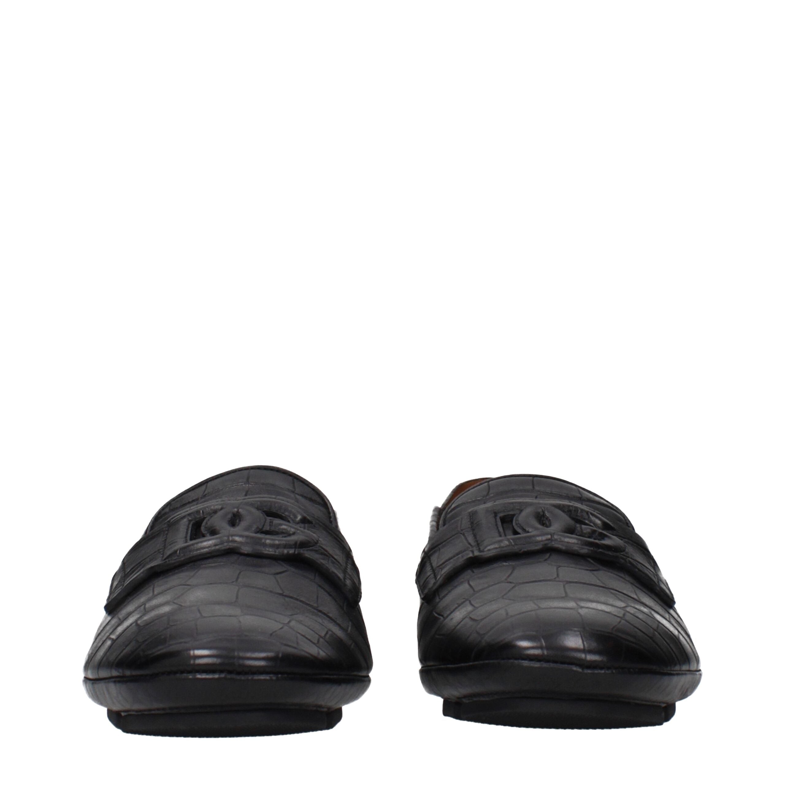 Mocassini slip-on in pelle nera