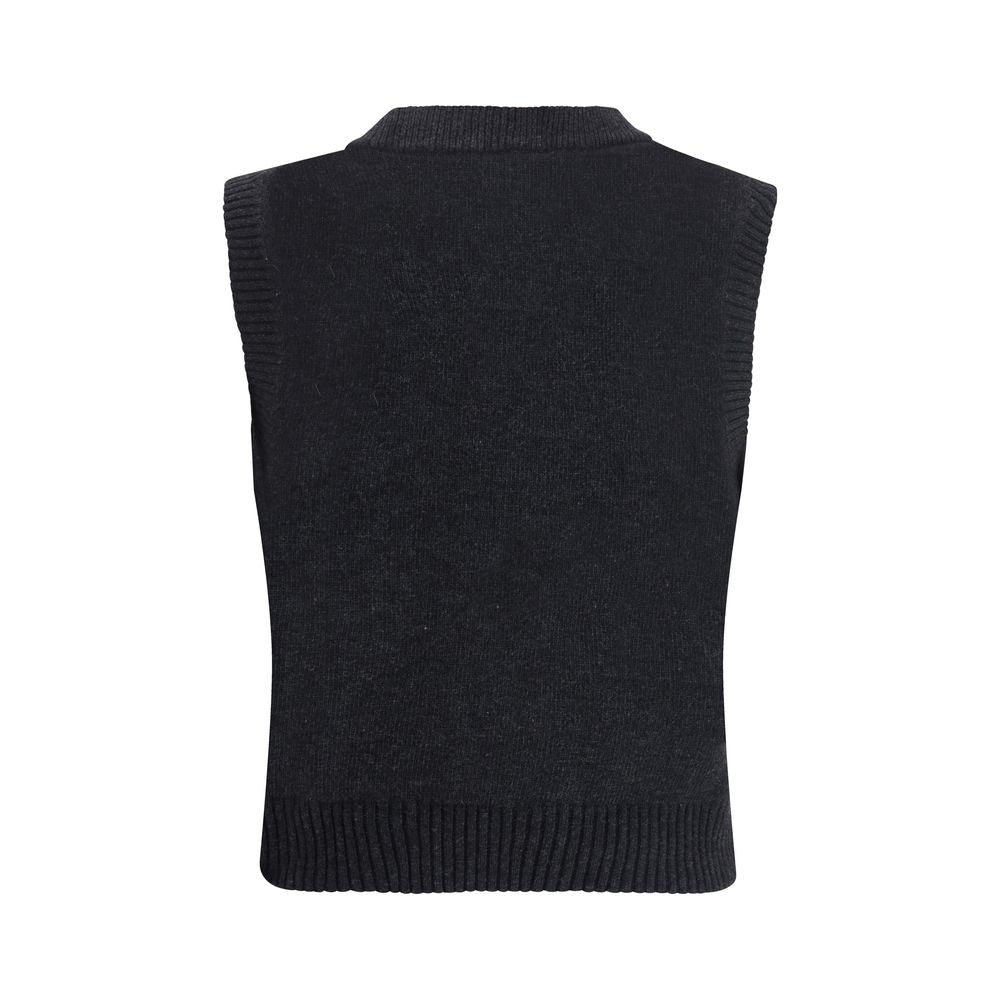 Schwarzes Woll-Sweatshirt