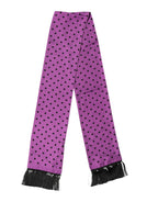 Violette Tupfen-Fransen-Halstuch