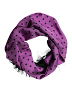 Violette Tupfen-Fransen-Halstuch
