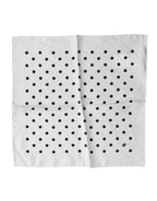 Weißer Schal mit Polka Dots