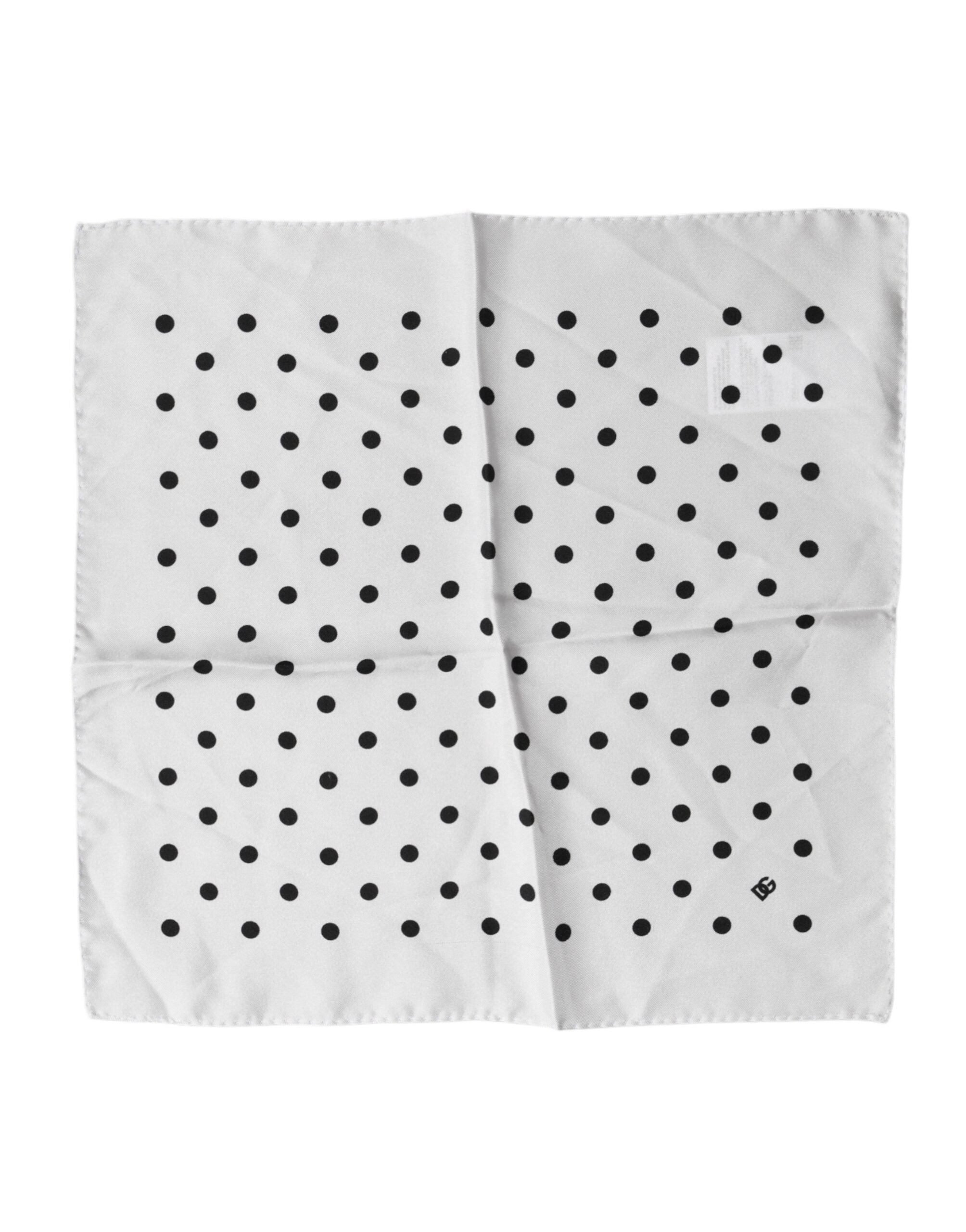 Weißer Schal mit Polka Dots