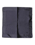 Blue Logo Silk Men Square Handkerchief Scarf
