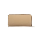 Beige Leather Woman Wallet