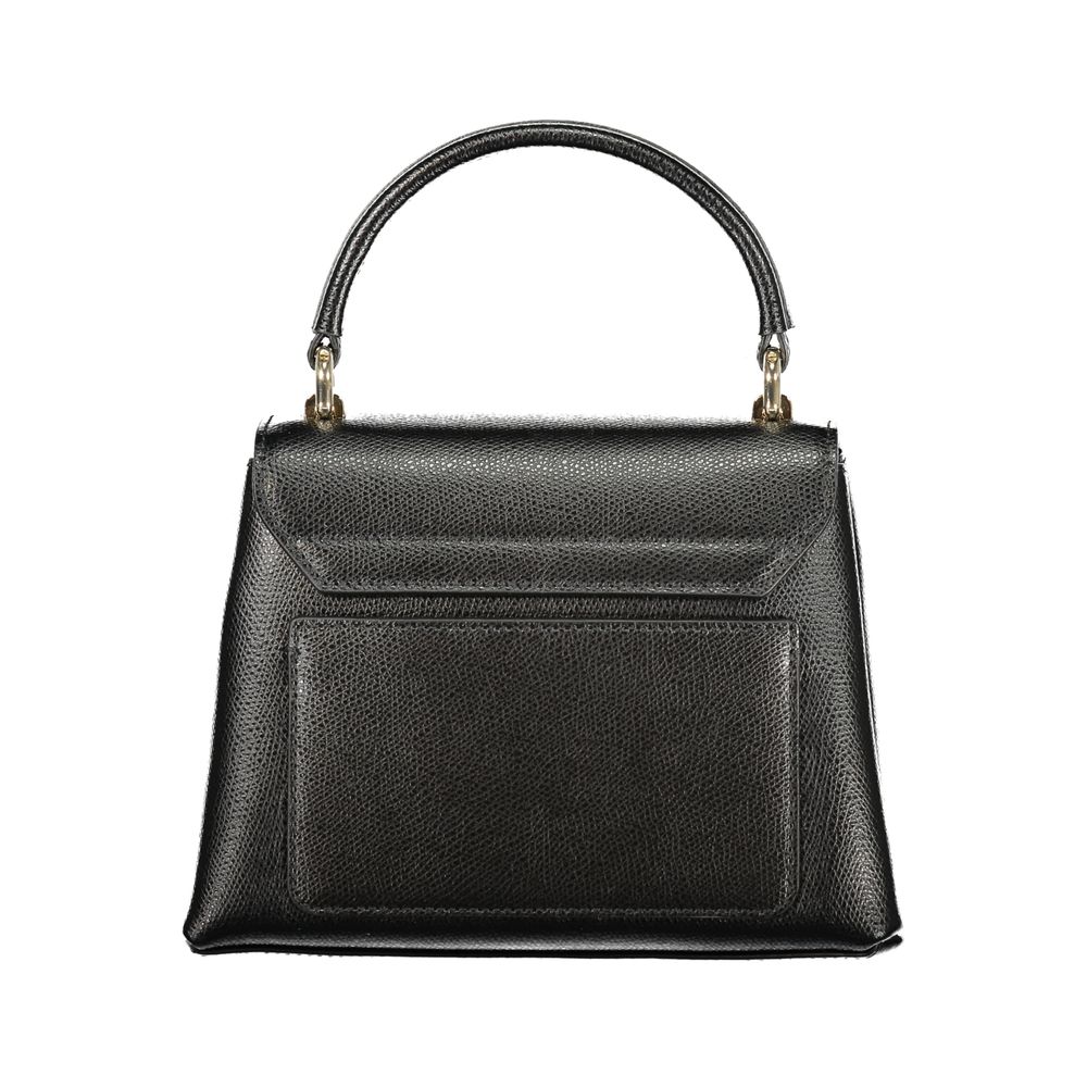 Schwarze Leder-Damenhandtasche