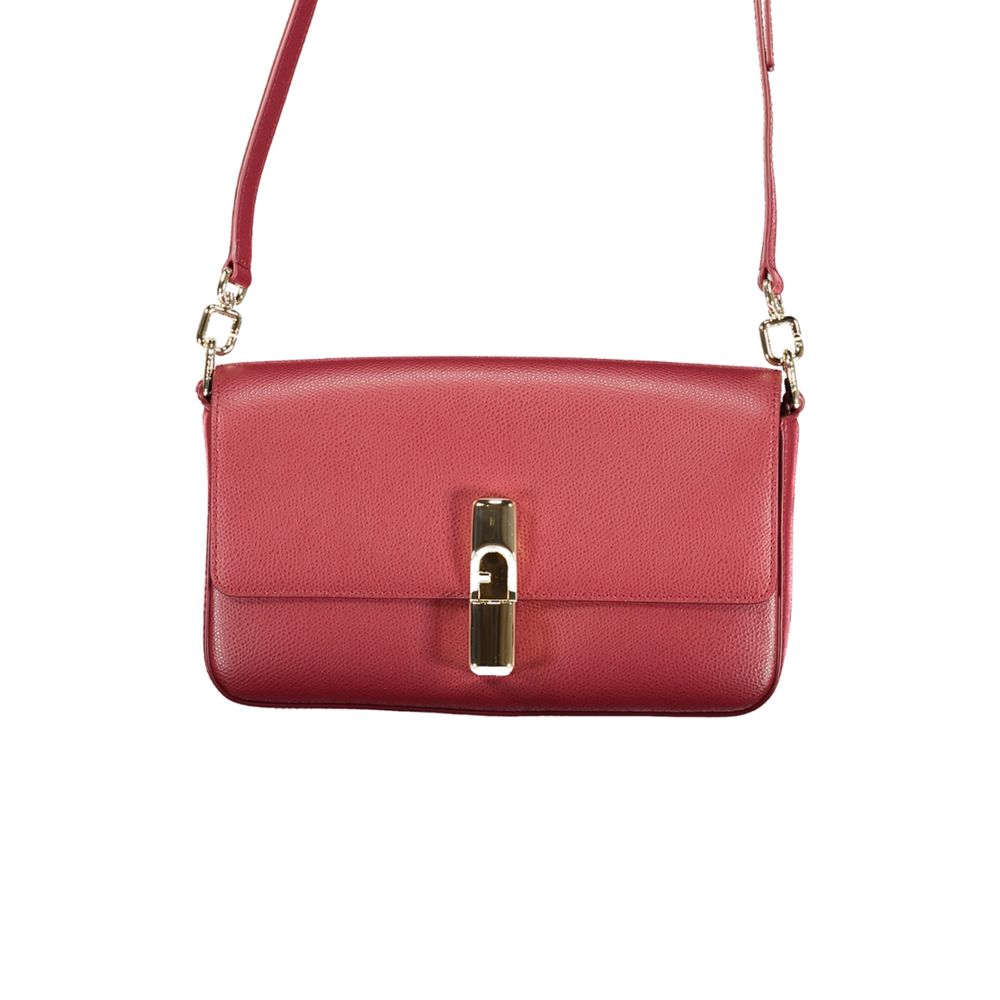 Rote Lederhandtasche für Damen