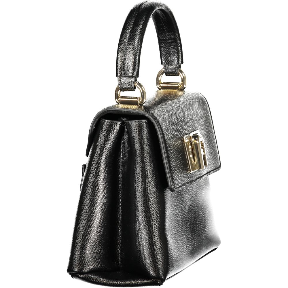 Schwarze Leder-Damenhandtasche