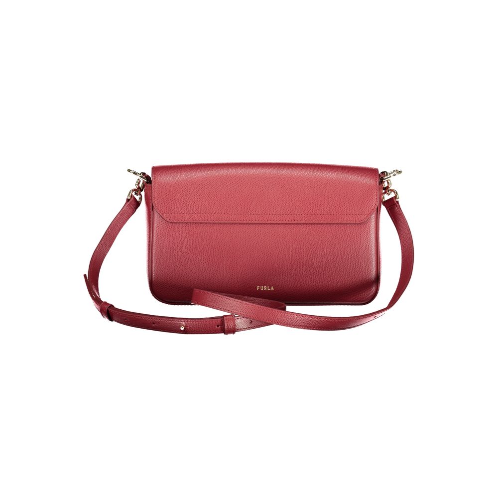 Rote Lederhandtasche für Damen