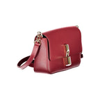 Rote Lederhandtasche für Damen