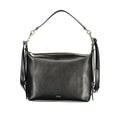 Damenhandtasche aus schwarzem Leder
